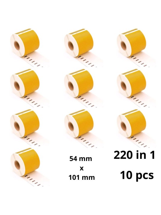 Dymo 99014 S0722430 Gold label roll Dore compatible set 10 pcs