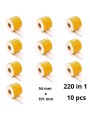 Dymo 99014 S0722430 Gold label roll Dore compatible set 10 pcs