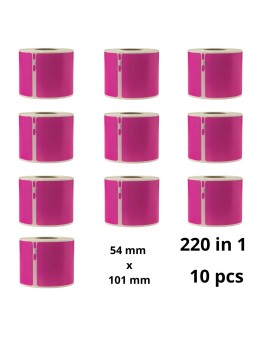 Dymo 99014 S0722430 Pink etiķetes rullis Dore saderīga komplekts 10 gab.