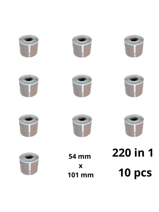 Dymo 99014 S0722430 Silver label roll Dore compatible set 10 pcs