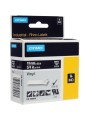 DYMO Rhino Vinyl Tape 19mm x 5.5m   white on black (1805436)