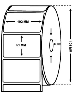 EPSON C33S045539 kõrgläikega etiketirull 102mm x 51mm – 610 etiketid Dore analoog