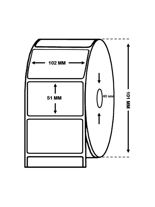 EPSON C33S045539 High Gloss Label Roll 102mm x 51mm - 610 Labels Dore Manufacturer