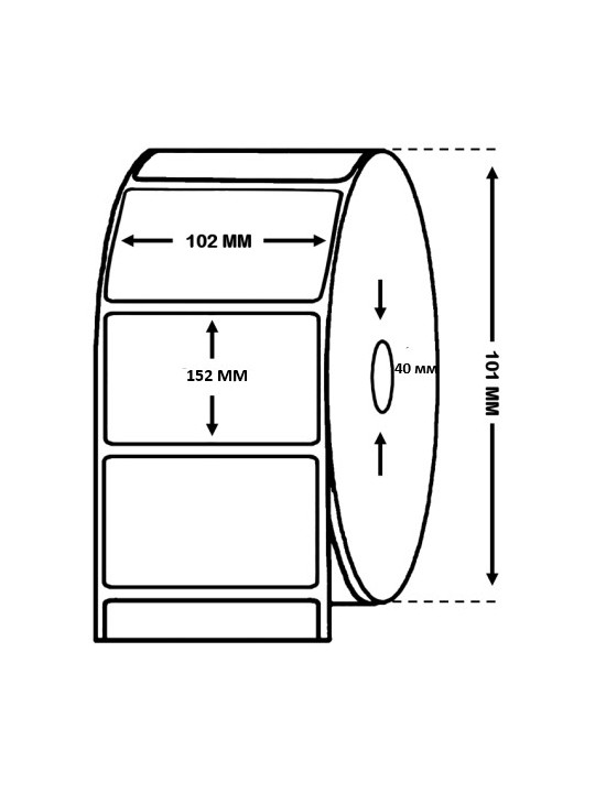 EPSON C33S045541 High Gloss Label Roll 102mm x 152mm - 210 Labels Dore Manufacturer