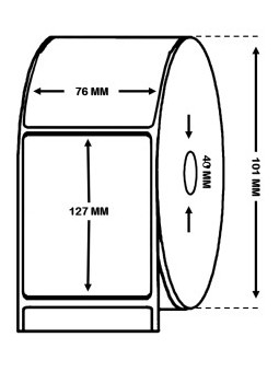 EPSON C33S045543 kõrgläikega etiketirull 76mm x 127mm – 250 etiketti Dore analoog