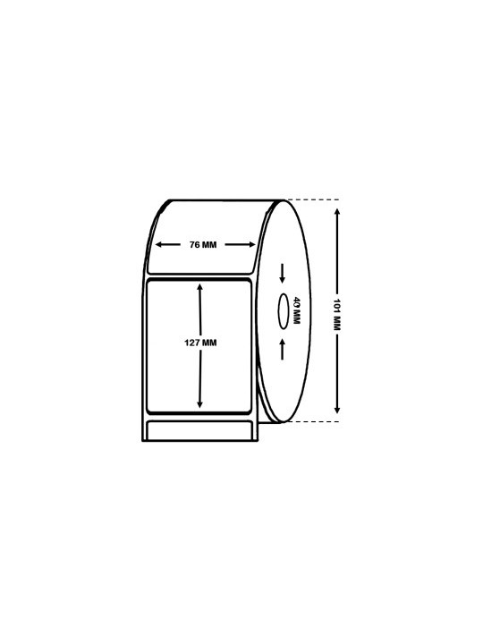 EPSON C33S045543 High Gloss Label Roll 76mm x 127mm - 250 Labels Dore Manufacturer