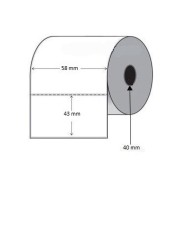 Белая этикетка со шкалой 58mm x 43mm втулка 40mm этикетки в рулоне 1050 Dore производитель