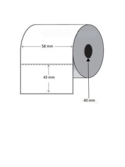 Белая этикетка со шкалой 58mm x 43mm втулка 40mm этикетки в рулоне 1050 Dore производитель