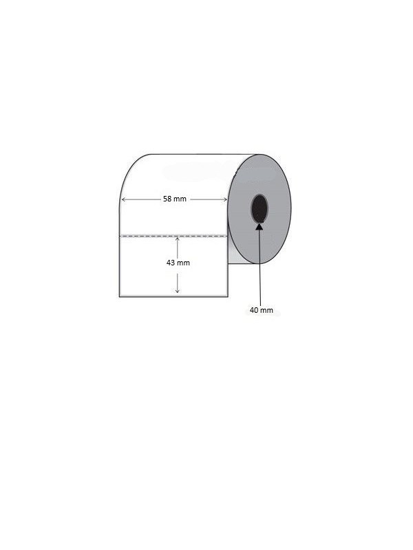White Scale label 58mm x 43mm core 40mm labels in roll 1050 Dore Manufacturer White Scale label 58mm x 43mm core 40mm labels in roll 1050 Dore Manufacturer