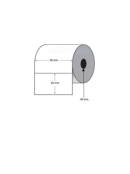 White Scale label 58mm x 60mm core 40mm labels in roll 700 Dore Manufacturer set 10 pcs