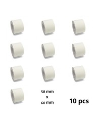 Valge skaala silt 58mm x 60mm südamikuga 40mm sildid rullis 700 Dore analoog komplekt 10 tükki