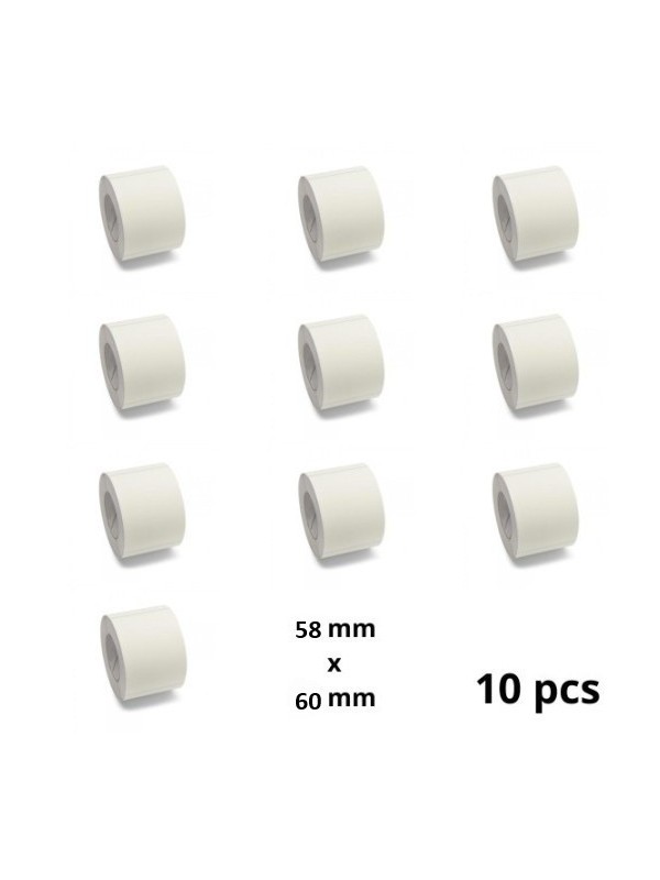 White Scale label 58mm x 60mm core 40mm labels in roll 700 Dore Manufacturer set 10 pcs