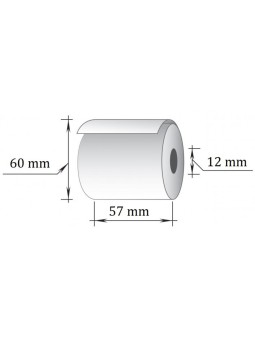 Rull kassaaparaadile 57mm x 60mm x 12mm 44 meetrit