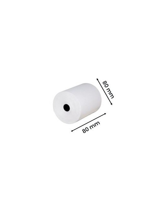 Rulla kassakoneelle 80mm x 80mm x 12mm 75 metriä, sarja 5 kpl