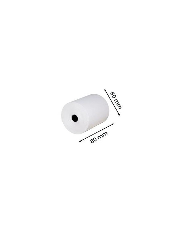 Rulla kassakoneelle 80mm x 80mm x 12mm 75 metriä, sarja 5 kpl