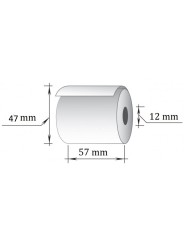 Rullītis kases aparātam 57mm x 47mm x 12mm 25 metri, 10 gab
