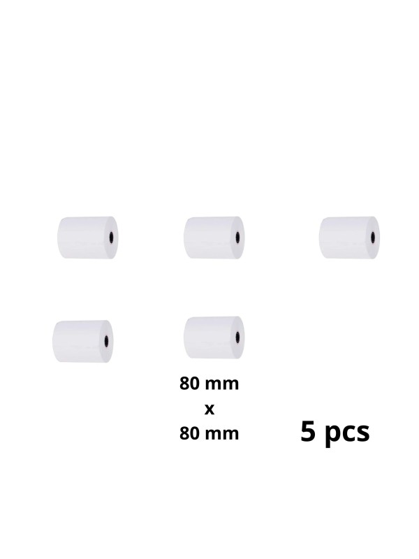 Rullītis kases aparātam 80mm x 80mm x 12mm 75 metri, komplekts 5 gab