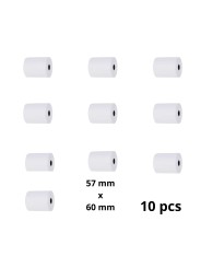 Rulla kassakoneelle 57mm x 60mm x 12mm 44 metriä, 10 kpl