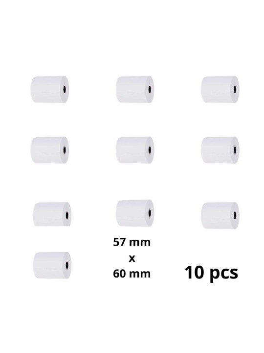 Rulla kassakoneelle 57mm x 60mm x 12mm 44 metriä, 10 kpl