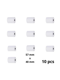 Rullītis kases aparātam 57mm x 40mm x 12mm 20 metri, 10 gab