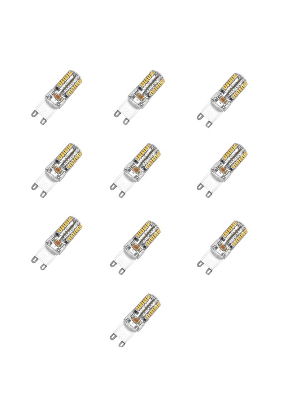 LED lamppu G9 7W 230V 2500-3000K, 10 kpl