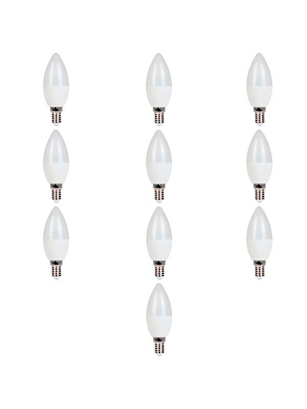 Лампочка E14 C37 7W DW 4000K, 10шт