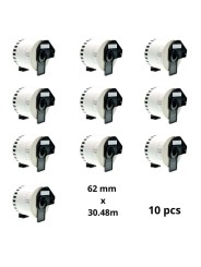 Brother DK-22205 DK22205 62mm x 30480mm termopaberist etiketid, tootja Dore, 10 tk