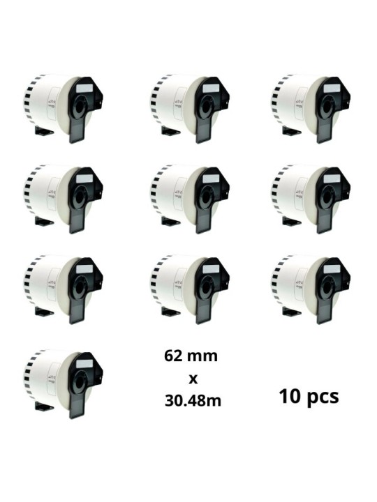 Brother DK-22205 DK22205 62mm x 30480mm Thermal Paper Labels Dore manufacturer, 10 pcs