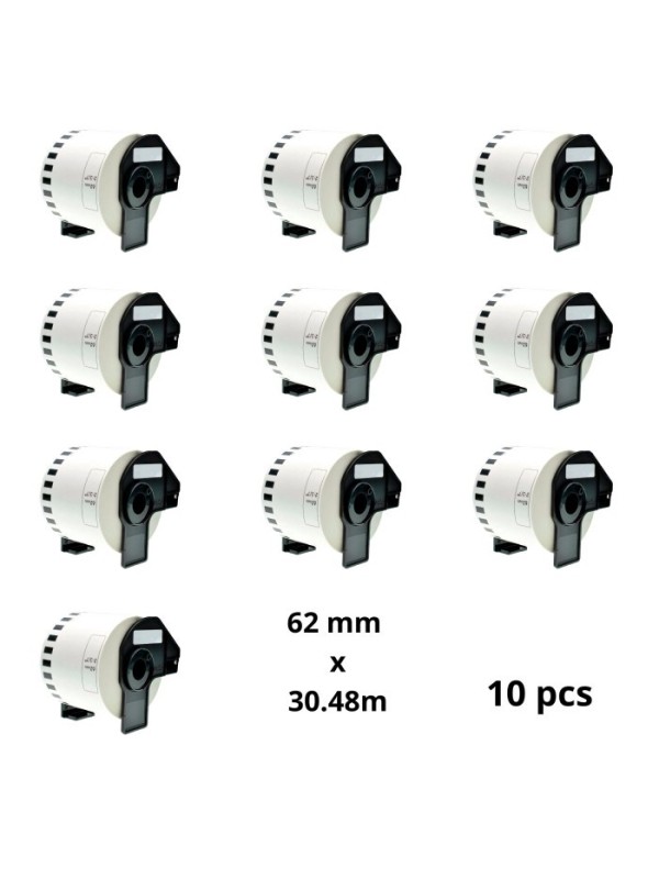 Brother DK-22205 DK22205 62mm x 30480mm Thermal Paper Labels Dore manufacturer, 10 pcs