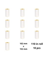 Zebra 3005281-T 102mm x 152mm Thermal Paper Labels 19 mm Core Dore Manufacturer, 10 pcs