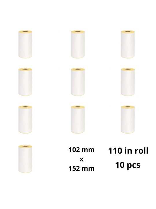 Zebra 3005281-T 102mm x 152mm Thermal Paper Labels 19 mm Core Dore Manufacturer, 10 pcs