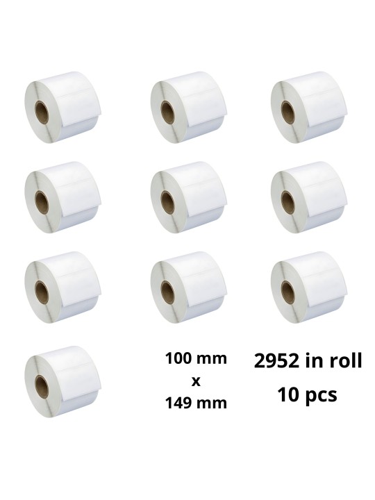 Thermal Labels 100mm x 149mm, 76 mm, 2952 pcs roll, 10 pcs