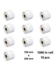 Термоэтикетка 100mm x 200mm, 76 mm, рулон 1000 шт, 10шт