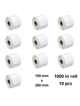 Termo uzlīmes 100 mm x 200 mm, 76 mm, 1000 gab. rullī, 10gab