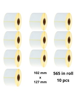 Thermal  Labels 102mm x 127mm, 25 mm, 565 pcs roll, 10 kpl