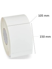 Termosildid 105mm x 150mm, 76 mm südamik, rull 1000 tk, eemaldatav, 10tk