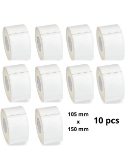 Thermal Labels 105mm x 150mm, 76 mm core, 1000 pcs roll, removable, 10 pcs