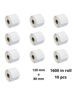 Термоэтикетка 120mm x 80mm, 76 mm, рулон 1600 шт, 10шт