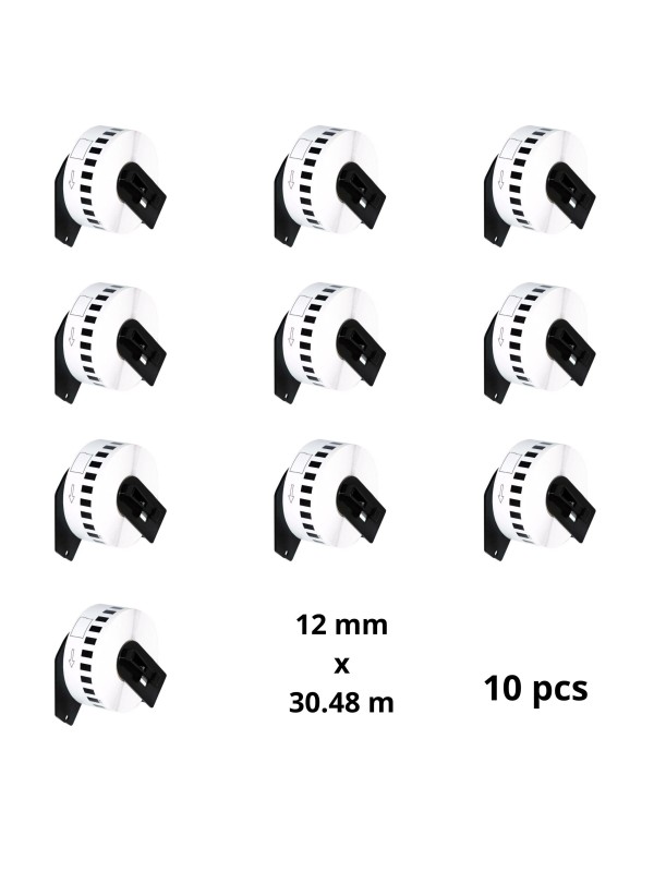 Brother DK-22214 DK22214 12mm x 30480mm Thermal Paper Labels Dore manufacturer, 10 psc