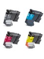 Brother LC-521 LC521 mustekasetti Dore analoginen, 4kpl Brother LC-521 LC521 mustekasetti Dore analoginen, 4kpl