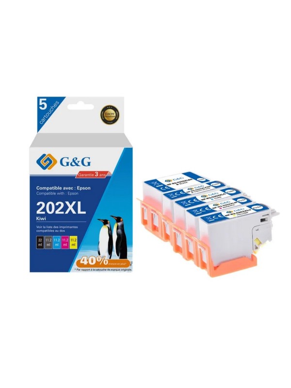 Epson 202XL T02G BK/PBK/C/M/Y чернильный картридж G&G совместимый