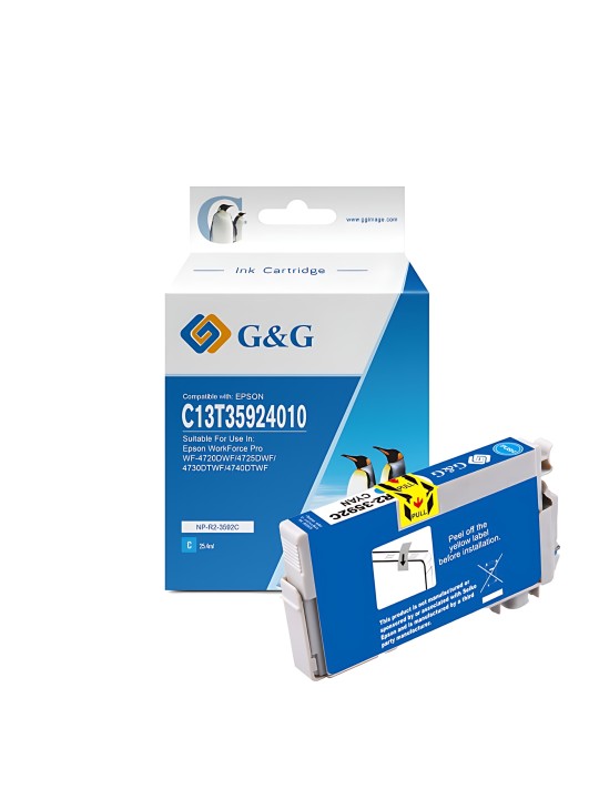 Epson 35XL T3592 C13T35924010 C tintes kasetne G&G saderīga