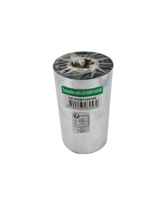 Wax 110mm x 300m Thermal Transfer Ribbon 25mm core