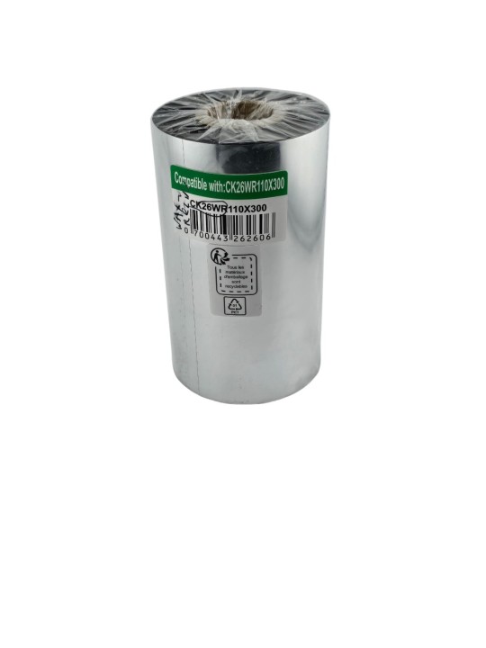 Wax-Resin 110mm x 300m Thermal Transfer Ribbon 25mm corecore