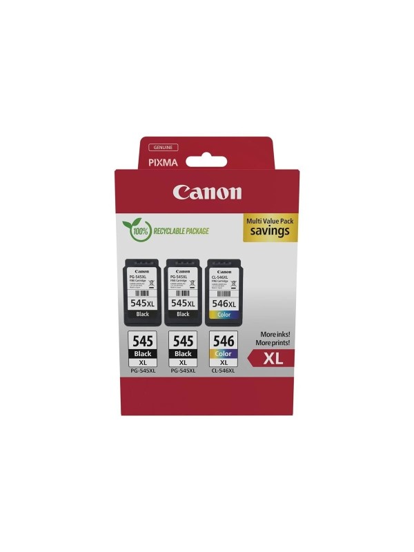 Canon PG-545XL *2 + CL-546XL 8286B013 CMY mustekasetti