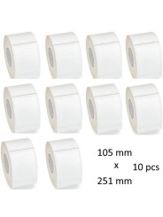 Lämpötarrat 105 mm x 251 mm, 76 mm, 10 kpl
