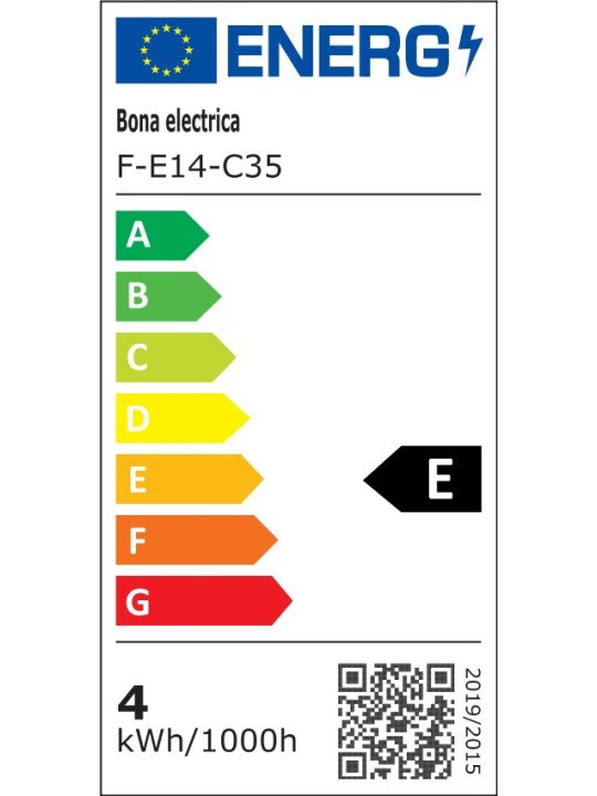 Hehkulamppu E14 C37 4W WW 3000K, 10 kpl