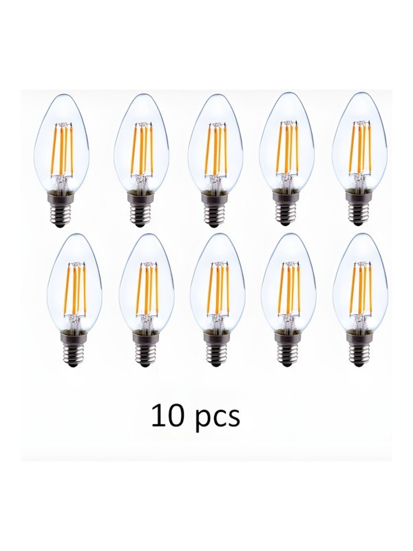 Hehkulamppu E14 C37 4W WW 3000K, 10 kpl