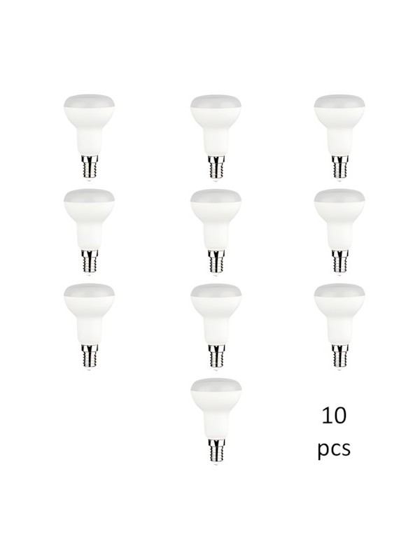 Bulb E14 R50 7W WW 3000K, 10pcs