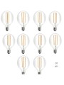 Incandescent bulb E27 G45 8W WW 3000K, 10 pcs